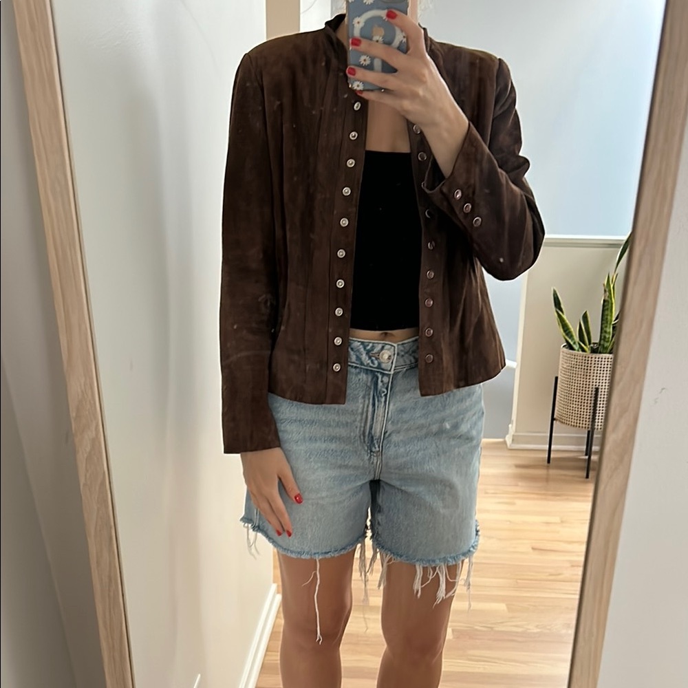 Vintage Vakkko Brown Suede Leather Jacket